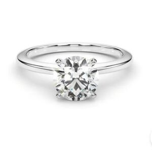 Elegant radiant 2-carat Solitaire Moissanite Diamond engagement ring 925 Silver
